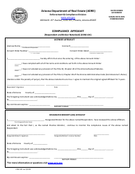 Document preview: Form COM-101 Compliance Affidavit (Respondent and Broker Notarized) - Arizona