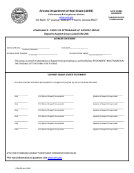Document preview: Form COM-200 Compliance - Proof of Attendance at Support Group - Arizona