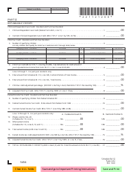 Schedule IN-112 Vermont Tax Adjustments and Credits - Vermont, Page 2