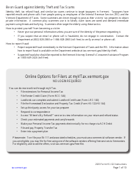 Instructions for Form HS-122 Schedule HI-144 Vermont Homestead Declaration and/or Property Tax Credit Withdrawal - Vermont