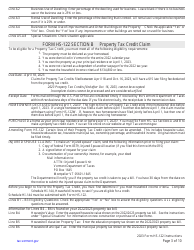 Instructions for Form HS-122 Schedule HI-144 Vermont Homestead Declaration and/or Property Tax Credit Withdrawal - Vermont, Page 3