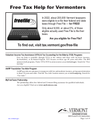 Instructions for Form IN-111 Vermont Income Tax Return - Vermont, Page 2
