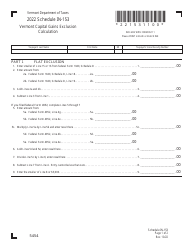 Schedule IN-153 Vermont Capital Gains Exclusion Calculation - Vermont