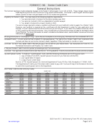Instructions for Form RCC-146 Vermont Renter Credit Claim - Vermont, Page 2