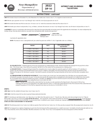 Instructions for Form DP-10 Interest and Dividends Tax Return - New Hampshire, Page 5