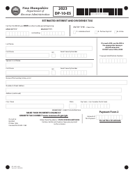 Form DP-10-ES Estimated Interest and Dividends Tax - New Hampshire, Page 3