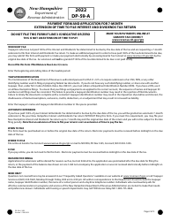 Form DP-59-A Payment Form and Application for 7-month Extension of Time to File Interest and Dividends Tax Return - New Hampshire, Page 2