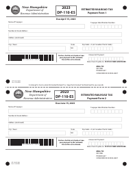 Form DP-110-ES Estimated Railroad Tax - New Hampshire, Page 2