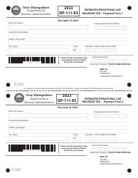 Form DP-111-ES Estimated Private Rail Car Railroad Tax - New Hampshire, Page 2