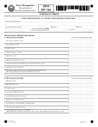 Document preview: Form DP-160 Schedule of Credits - New Hampshire