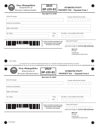 Form DP-255-ES Estimated Utility Property Tax - New Hampshire, Page 2