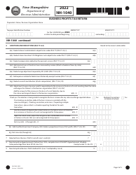 Form NH-1040 Proprietorship Business Profits Tax Return - New Hampshire, Page 2