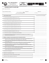 Form NH-1041 Fiduciary Business Profits Tax Return - New Hampshire