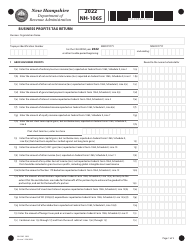 Document preview: Form NH-1065 Partnership Business Profits Tax Return - New Hampshire