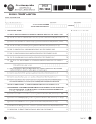 Form NH-1065 Partnership Business Profits Tax Return - New Hampshire