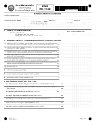 Form NH-1120 Business Profits Tax Return - New Hampshire