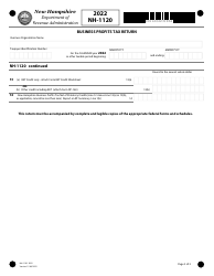 Form NH-1120 Business Profits Tax Return - New Hampshire, Page 3