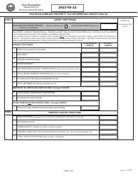 Form PA-22 Railroad Company Property Tax Information Update (Rsa 82) - New Hampshire, Page 2