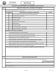Form PA-22 Railroad Company Property Tax Information Update (Rsa 82) - New Hampshire, Page 5