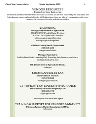 Troy Farmers Market Vendor Application - City of Troy, Michigan, Page 4