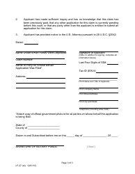Form LF-27 Application to Withdraw Unclaimed Funds - Florida, Page 3