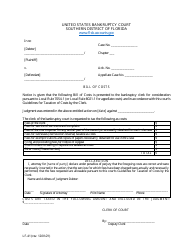 Document preview: Form LF-41 Bill of Costs - Florida