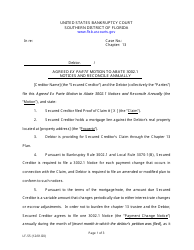 Document preview: Form LF-55 Agreed Ex Parte Motion to Abate 3002.1 Notices and Reconcile Annually - Florida
