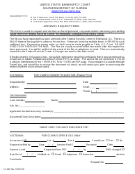Document preview: Form LF-88 Archives Request Form - Florida