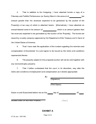 Form LF-22 Exhibit A Affidavit of Auctioneer - Florida, Page 2