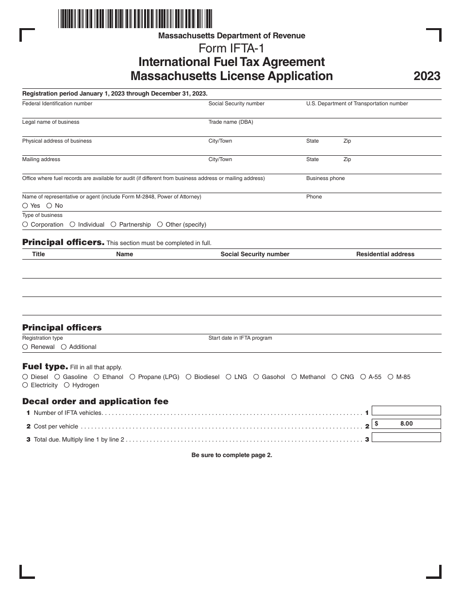 Form IFTA-1 Download Printable PDF Or Fill Online International Fuel ...