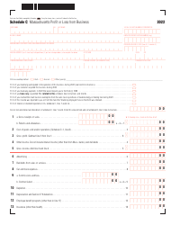 Schedule C Massachusetts Profit or Loss From Business - Massachusetts
