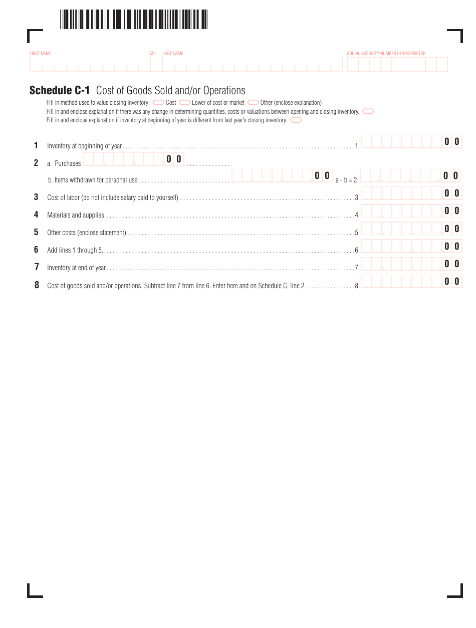 Schedule C Massachusetts Profit or Loss From Business - Massachusetts, Page 3