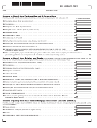 Schedule E RECONCILIATION Total Supplemental Income and (Loss) - Massachusetts, Page 2