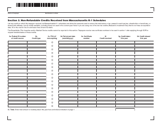 Schedule CMS Credit Manager Schedule - Massachusetts, Page 3