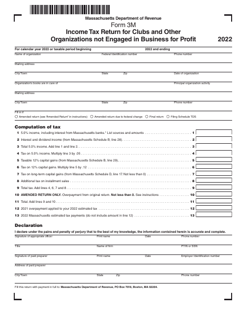 Form 3M 2022 Printable Pdf