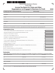 Form 3M Income Tax Return for Clubs and Other Organizations Not Engaged in Business for Profit - Massachusetts