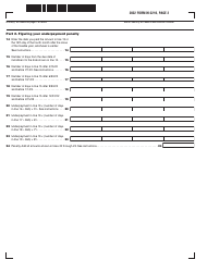 Form M-2210 Underpayment of Massachusetts Estimated Income Tax (For Filers of Form 1, 1-nr/Py, Form 3m, Nrcr, and 63d-Elt) - Massachusetts, Page 2