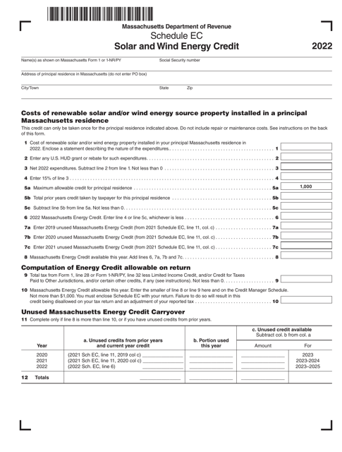 Schedule EC 2022 Printable Pdf