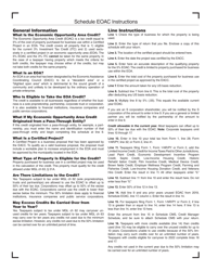 Schedule EOAC Economic Opportunity Area Credit - Massachusetts, Page 2