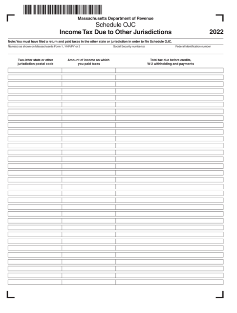 Schedule OJC 2022 Printable Pdf