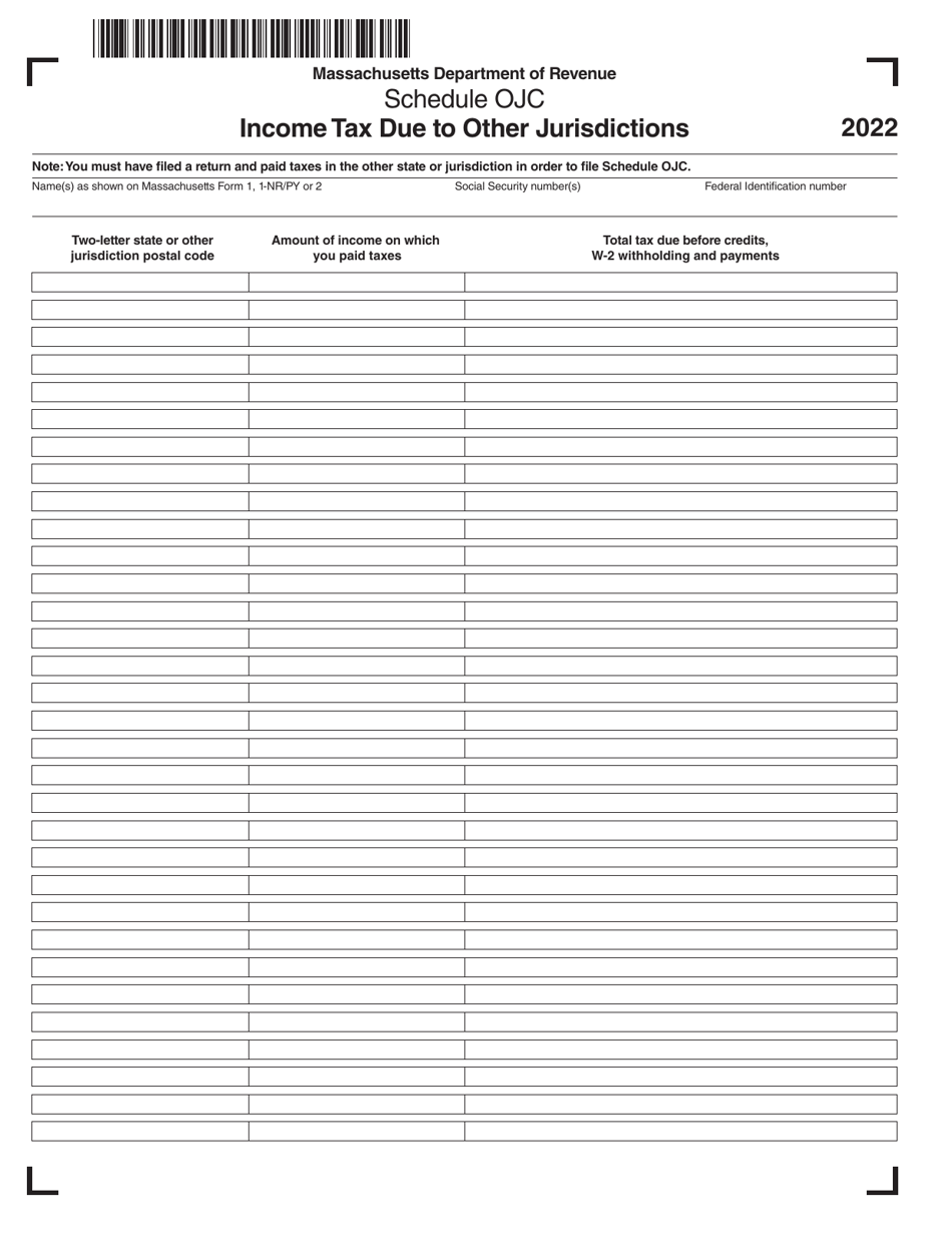 2022 Massachusetts Income Tax Due To Other Jurisdictions Fill Out Sign Online And Download 8360