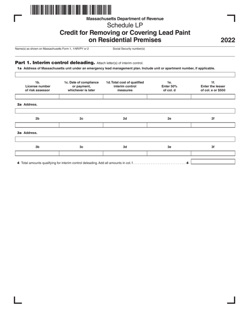 Schedule LP 2022 Printable Pdf