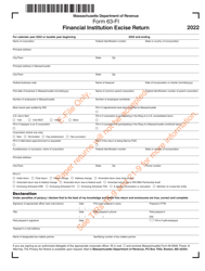 Form 63-FI Financial Institution Excise Return - Massachusetts, Page 2