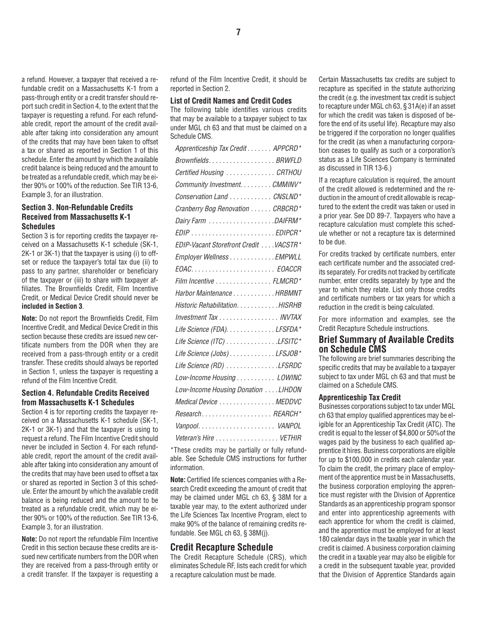 Instructions for Form 63-23P Premium Excise Return for Insurance Companies - Massachusetts, Page 7