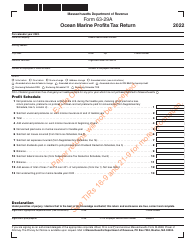 Form 63-29A Ocean Marine Profits Tax Return - Massachusetts, Page 2