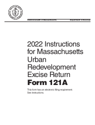 Document preview: Instructions for Form 121A Urban Redevelopment Excise Return - Massachusetts