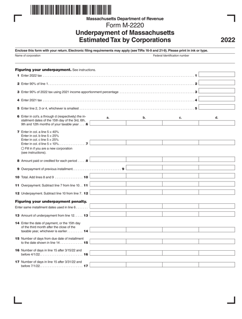 Form M-2220 2022 Printable Pdf