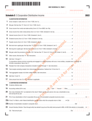 Schedule S S Corporation Distributive Income - Massachusetts, Page 2