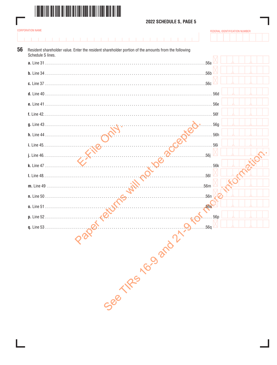 Schedule S S Corporation Distributive Income - Massachusetts, Page 6