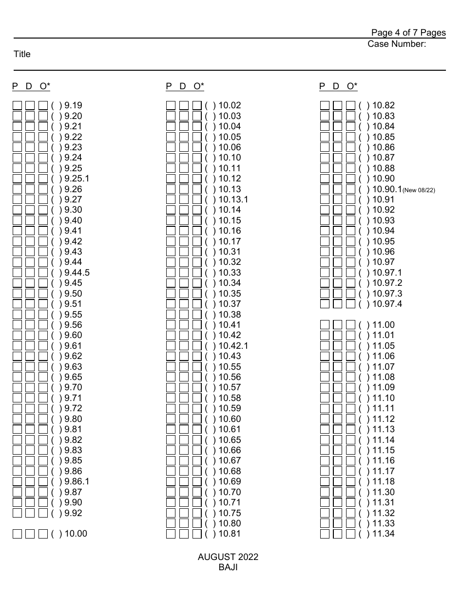 Form BAJI Request for Jury Instructions (Baji) - County of Fresno, California, Page 4
